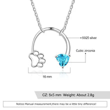 Load image into Gallery viewer, Custom Birthstone Paw Necklace
