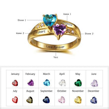 Load image into Gallery viewer, 925 Sterling Silver Personalized Mothers Ring with Birthstones Custom Engraved Engagement Promise Silver Rings for Women
