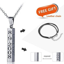 Load image into Gallery viewer, Personalized Engraved Vertical Bar Necklaces
